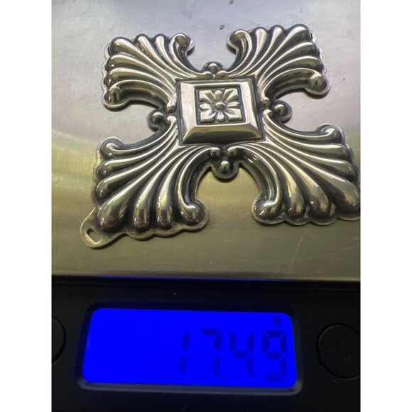 Sterling Silver Christmas Cross Ornament '73 Reed & Barton Pendant 17.6g Maltese - Picture 6 of 8